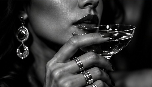 A guest enjoying a cocktail